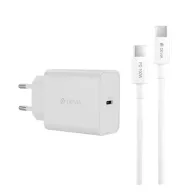   DEVIA ROCKET hálózati töltő Type-C aljzat 45W, PD gyorstöltő + Type-C kábel, FEHÉR