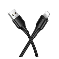   HOCO X120 adatkábel (USB - lightning, 2.4A, gyorstöltő, 100cm) FEKETE