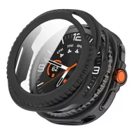   Samsung Watch 8 Classic eSIM 46mm GIGAPACK Műanyag keret BUMPER, ütésállóság + kijelzővédő üveg, FEKETE