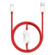 ONEPLUS SUPERVOOC adatkábel 2in1 USB - Type-C, 120cm, PIROS