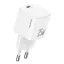 USAMS JC MINI hálózati töltő Type-C aljzat 25W, GaN, FEHÉR