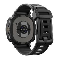   Samsung Watch 8 Classic eSIM 46mm SPIGEN RUGGED ARMOR PRO pótszíj egyedi méret, ütésállóság + szilikon keret, FEKETE
