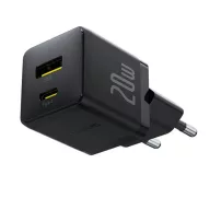   BASEUS PALM hálózati töltő USB+Type-C aljzat 20W, PD gyorstöltő 3.0, FEKETE