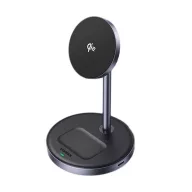 UGREEN W710 asztali töltő 2in1 15W, Qi2, FEKETE