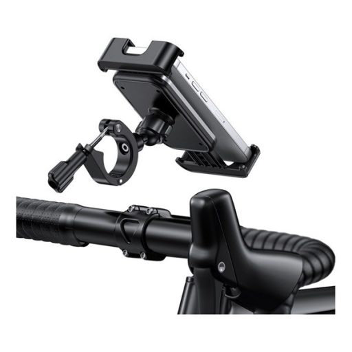 USAMS kerékpáros, rolleres és motoros telefontartó 360°, 4.7-7.2" méret, FEKETE