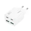 HOCO N56 hálózati töltő 2 USB+2 Type-C aljzat 30W, PD gyorstöltő 3.0, FEHÉR