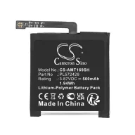   Amazfit T-Rex 2 CAMERON SINO Li-Polymer akku 3.87V / 500mAh, Amazfit PL572428 kompatibilis, FEKETE