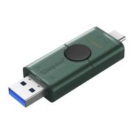   KINGSTON DT DUO pendrive/USB Stick USB 3.2 + Type-C, Gen 1, 256GB FEKETE/SÖTÉTZÖLD