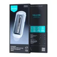   iPhone 17 NILLKIN GUARDIAN képernyővédő üveg 2.5D, 9H + segédkeret, FEKETE