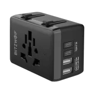   BLITZWOLF BW-TA1 utazó töltő 2 USB+2 Type-C aljzat 20W, AU, FEKETE