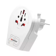   SKROSS utazó töltő USB+Type-C aljzat 250V/2.4A, földelt, FEHÉR