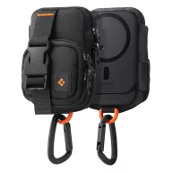   SPIGEN SNAP ZIP tok álló, vászon univerzális, MagSafe, FEKETE