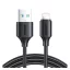iPhone 14 Plus / 14 Pro Max / 14 Pro JOYROOM S-A09 adatkábel USB - lightning, 100cm, FEKETE