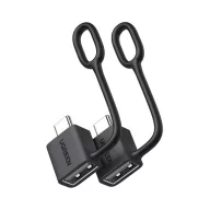   UGREEN adapter 2db Type-C - USB aljzat, adatátvitel és töltés, FEKETE