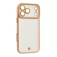   Szilikon telefonvédő (ütésállóság, matt, műanyag hátlap, kameravédő) ARANY/RÓZSASZÍN