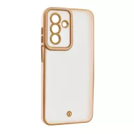   Szilikon telefonvédő (ütésállóság, matt, műanyag hátlap, kameravédő) ARANY/RÓZSASZÍN