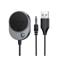   HOCO E150 bluetooth adapter USB+3.5mm jack csatlakozó, v5.3, FEKETE