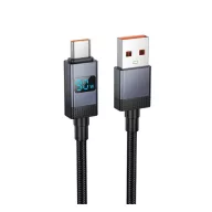 HOCO X118 adatkábel USB - Type-C, 100cm, FEKETE