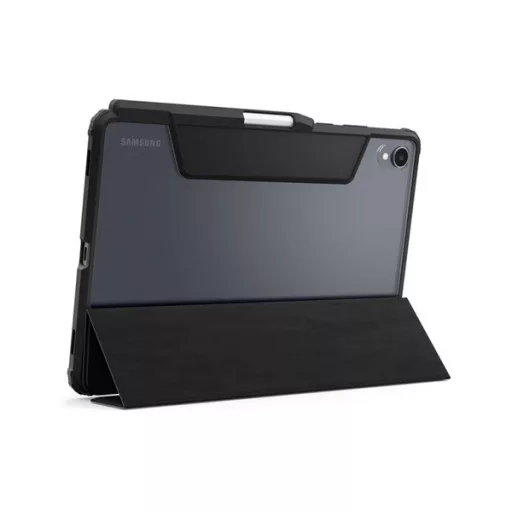 Samsung Tab S11 5G / Tab S11 WIFI SPIGEN AIR SKIN PRO tok álló, ECO bőr hatású aktív FLIP, ceruza tartó, FEKETE