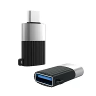 XO adapter USB aljzat - Type-C, OTG, FEKETE
