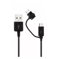   SAMSUNG adatkábel 2in1 USB - microUSB/Type-C , 150cm, FEKETE
