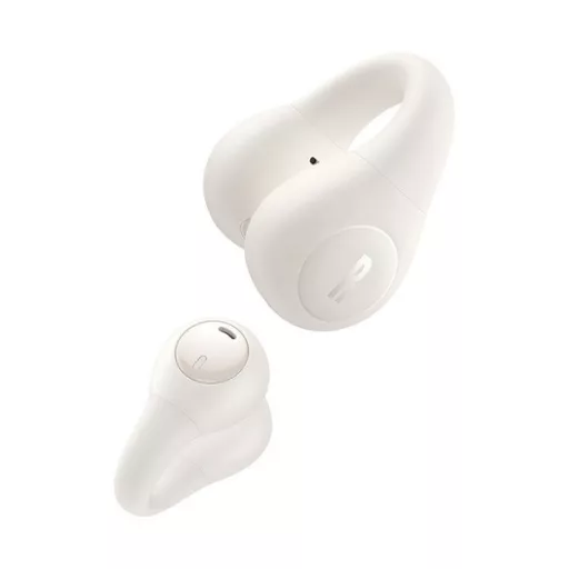 BASEUS BASS 15 CLIP OWS bluetooth fülhallgató SZTEREO v5.4, fülre csíptethető + töltőtok, FEHÉR