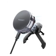   SPIGEN ESSENTIAL PELTIER EV25MFAQ autós tartó szellőzőre, Qi2, FEKETE