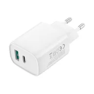   XO CE29 hálózati töltő USB+Type-C aljzat 20W, PD gyorstöltő 3.0, FEHÉR