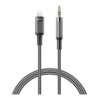   iPhone 14 Plus / 14 Pro Max / 14 Pro XO NB-R279A audió kábel 3.5mm jack - lightning, 100cm, FEKETE