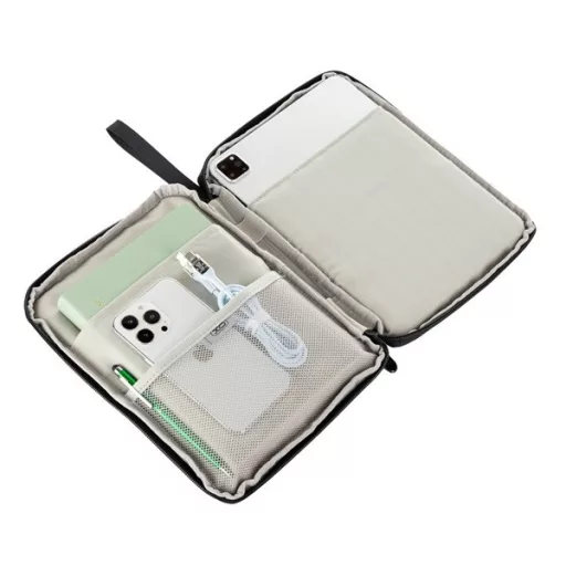 XO CB03 tok fekvő, bőr hatású LAPTOP/NOTEBOOK/TABLET univerzális, 9" méret, SÖTÉTSZÜRKE