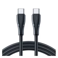 JOYROOM SURPASS adatkábel Type-C - Type-C, 25cm, FEKETE