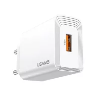 USAMS T69 hálózati töltő USB aljzat 2.1A FEHÉR