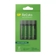   GP RECYKO akkutöltő LED jelzés, 4xAA/AAA elem kompatibilis + 4db 2700mAh AAA elem, FEKETE