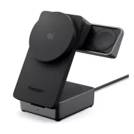   iPhone 17e / 17 Pro Max / 17 Pro SPIGEN ESSENTIAL EF323MQ asztali töltő 3in1 25W, Apple Watch töltő, FEKETE