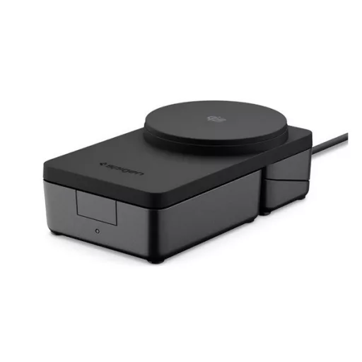 iPhone 17e / 17 Pro Max / 17 Pro SPIGEN ESSENTIAL EF323MQ asztali töltő 3in1 25W, Apple Watch töltő, FEKETE