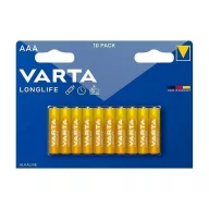 VARTA LONGLIFE tartós elem AAA, alkáli, 10db/csomag