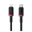 iPhone 14 Plus / 14 Pro Max / 14 Pro BASEUS DURA adatkábel Type-C - lightning, 200cm, PIROS/FEKETE