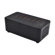   BLACKBIRD BH1676 hálózati töltő 10 USB+10 Type-C aljzat 100W, PD gyorstöltő, FEKETE