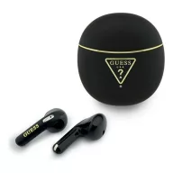   GUESS GOLD LINE TRIANGLE bluetooth fülhallgató SZTEREO v6.0, IPX5 vízálló + töltőtok, FEKETE