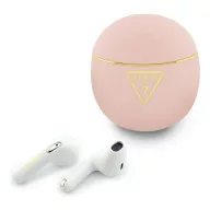   GUESS GOLD LINE TRIANGLE bluetooth fülhallgató SZTEREO v6.0, IPX5 vízálló + töltőtok, RÓZSASZÍN