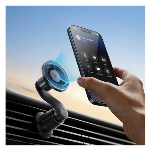 ESR OMNILOCK autós tartó szellőzőre, karbon minta, FEKETE