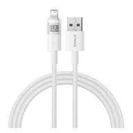   iPhone 14 Plus / 14 Pro Max / 14 Pro BASEUS DISPLAY II adatkábel USB - lightning, 200cm, FEHÉR