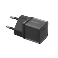   BASEUS GaN5S hálózati töltő Type-C aljzat 20W, GaN5S, FEKETE