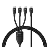   BASEUS FLASH SERIES III adatkábel 3in1 Type-C - 3 Type-C, 150cm, FEKETE