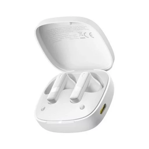 BASEUS BOWIE E20 bluetooth fülhallgató SZTEREO (v5.3, TWS, mikrofon, zajszűrő, IPX5 + töltőtok) FEHÉR