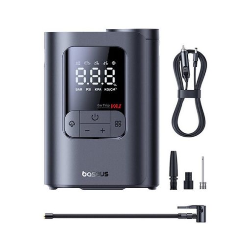 BASEUS GOTRIP VA1 SUPER MINI légkompresszor Type-C, LCD kijelző, FEKETE