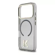  iPhone 17 Pro Max KARL LAGERFELD IML GLITTER K HEAD LOGO szilikon telefonvédő ütésállóság, MagSafe, FEKETE