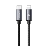   iPhone 14 Plus / 14 Pro Max / 14 Pro USAMS U91 adatkábel Type-C - lightning, 100cm, SÖTÉTSZÜRKE