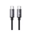USAMS U91 adatkábel Type-C - Type-C, 100cm, SÖTÉTSZÜRKE