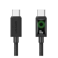 USAMS U92 adatkábel Type-C - Type-C, 120cm, FEKETE